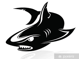 Wall Mural The Vector Image Of A Shark