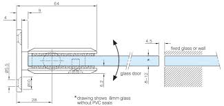 Glass Swing Door Hinge Wall Mount