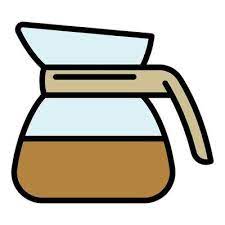 Glass Coffee Pot Icon Outline Style