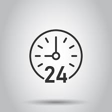 Clock Icon In Flat Style Watch Vector