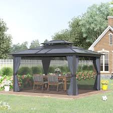Outsunny 10x12ft Hardtop Gazebo