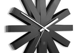 Minimalist Black Ribbon Wall Clock By