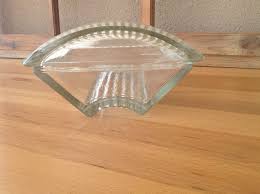 Antique Art Deco Textured Curved Glass