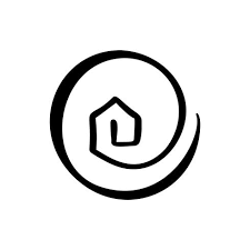 Simple Calligraphy House Real Vector