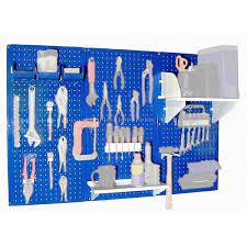 Tool Storage Kit With Blue Pegboard
