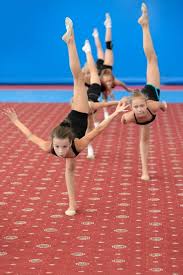 kids gymnastics beam stock photos