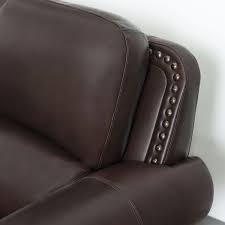 Round Arm 3 Seater Nailhead Trim Sofa