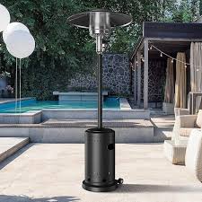 Pamapic 46000 Btu Commercial Propane Black Outdoor Heater With Cover