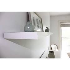 White Mdf Slim Floating Wall Shelf
