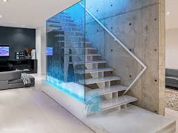 Glass Waterwall By Stairwell Bubble