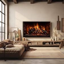 Cozy Fire Frame Tv Art Samsung Frame
