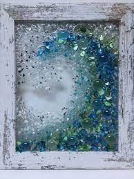 Ocean Wave Window Rustic Beach Wall