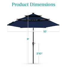 Steel Market Solar Tilt Patio Umbrella