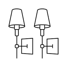 Wall Lamp Ceiling Line Icon Vector