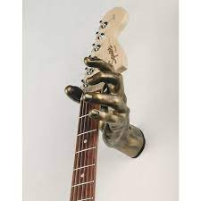 Gold Left Guitar Hanger Male Hand Uk