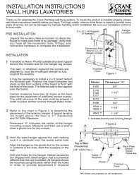 Wall Hung Lavatories Crane Plumbing