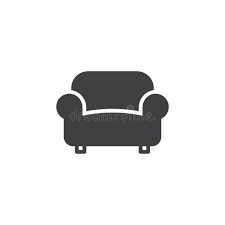 Sofa Couch Icon Vector Filled Flat