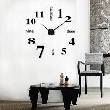 Diy Wall Mounted Clock Modern Unique