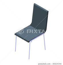 Plastic Chair Icon Isometric Of
