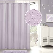 Purple Stars Embossed Shower Curtain
