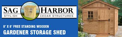 Outdoor Wooden Cedar Storage Sheds
