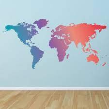 Map Educational Wall Decal Sticker Ws