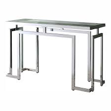 Glass Top Console Table