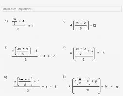 Amusing Algebraic Equations Worksheet