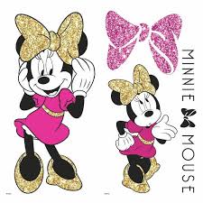 Minnie Mouse L And Stick Wall Decals