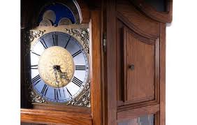 Pendulum Clock In Oak And Glass For