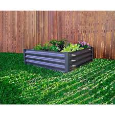 Absco 4x4x1 Ft Square Raised Garden Bed