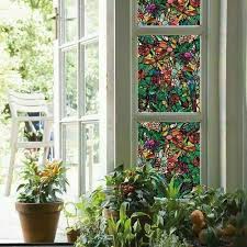D C Fix Sticky Back Plastic Self Adhesive Vinyl Window Stained Glass Tulia