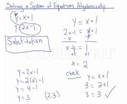 System Of Equations Using Substitution