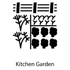 Kitchen Veggie Garden Icon Design Stock