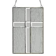 River Of Goods Textured Clear And Beveled Glass Window Panel