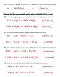 Chemical Equations Conetic Balanced