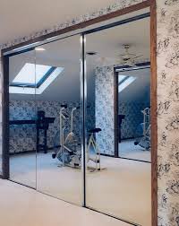 Mirrored Creative Sliding Doors Of