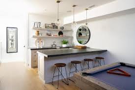 Basement Bar With Shiplap Walls