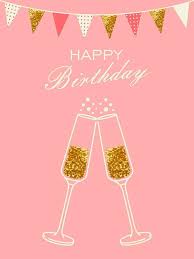 Happy Birthday Greeting Card With A