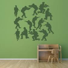 Army Soldiers Wall Decal Sticker Set Ws