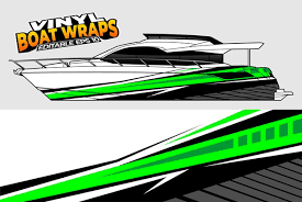 Graphic Boat Vinyl Wrap Sticker Design