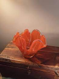 Vintage Viking Art Glass Orange