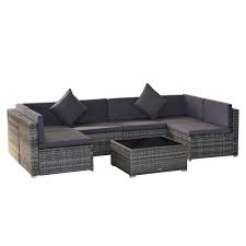 Outsunny 7 Piece Wicker Sectional