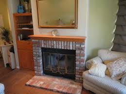 Painted Brick Fireplace Before After