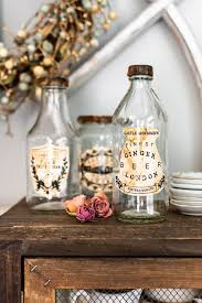 Vintage Style Bottles With Faux Rusty