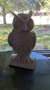 Owl Statue In Stone Fleck Filament