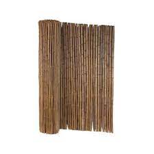 8 Ft W Carbonized Bamboo Garden Fence