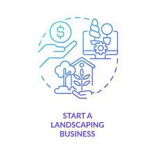 Start Landscaping Business Blue