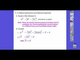 Rational Exponents Module 11 1