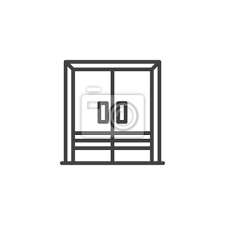 Classic Door Outline Icon Linear Style